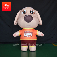 Disfraz de perro inflable de decoración atractiva hecho a medida para publicidad de productos personalizados traje de perro animal de desfile inflable