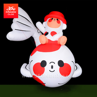 Publicidad inflable de Navidad mascota de dibujos animados de peces personalizados