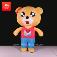 Nuevo traje de oso joven gordo inflable publicitario gigante fresco animales inflables mascota de dibujos animados oso modelo traje para publicidad