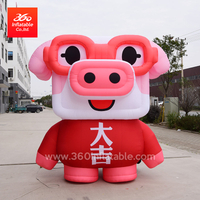 Animal de dibujos animados inflable personalizado Cerdo rosa para decoración Buen precio mascota de dibujos animados inflable Cerdo rosa