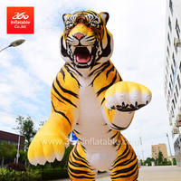 Vida popular como animales inflables gigantes modelo de tigre mascota inflable personalizada tigre para publicidad y promoción al aire libre