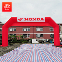 Aduana roja enorme inflable del arco de la publicidad de Honda de la marca auto