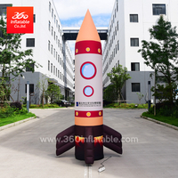Lámparas de cohete inflables con forma de lámpara LED de publicidad personalizada
