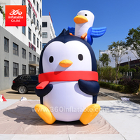 Dibujos animados de la mascota del pingüino inflable enorme de la publicidad de encargo de los inflables de la publicidad de Factoty de alta calidad