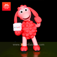 Mascota de dibujos animados inflable hecha a medida, oveja linda chica, gran oferta, oveja inflable de publicidad exterior para decoración de eventos