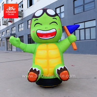 China WenZhou 360 fabricante de inflables precio de fábrica de la lámpara de dibujos animados de tortuga inflable de alta calidad que hace publicidad de los inflables