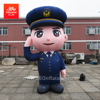 Personaje de policía inflable modelo de policía para publicidad decoración de personajes de dibujos animados inflable juguete inflable personalizado