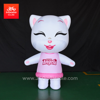 Publicidad inflable personalizada Traje de gato Forma Mascota de dibujos animados Evento mascota Rosa Hello Kitty Disfraz de gato inflable Publicidad