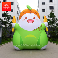 Publicidad Muñeca Zongzi inflable soplada de alta calidad Muñeca Zongzi de animales de dibujos animados inflable personalizada para exhibición