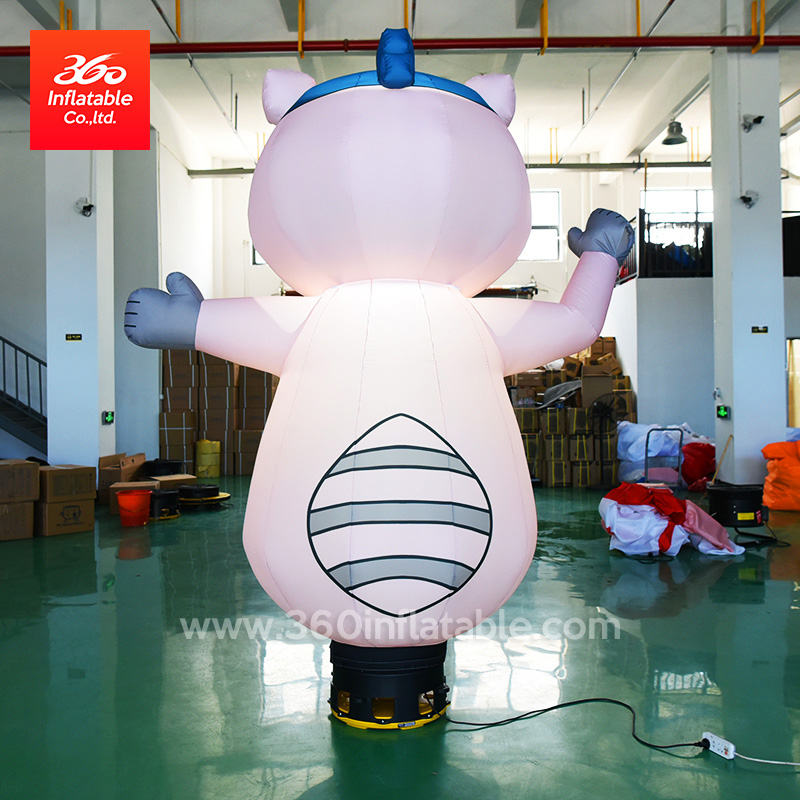 Aduana inflable de la lámpara del tubo de la historieta del gato de la publicidad inflable del anuncio de la tienda de alta calidad